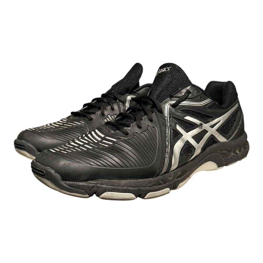 ASICS Gel Netburner Ballistic MT Black Silver Volleyball Sneakers Men's Size 14